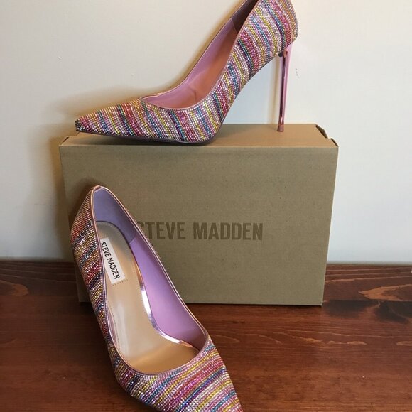 Steve Madden Vivacious PNK Multi Pointed Toe Stiletto - Picture 2 of 9